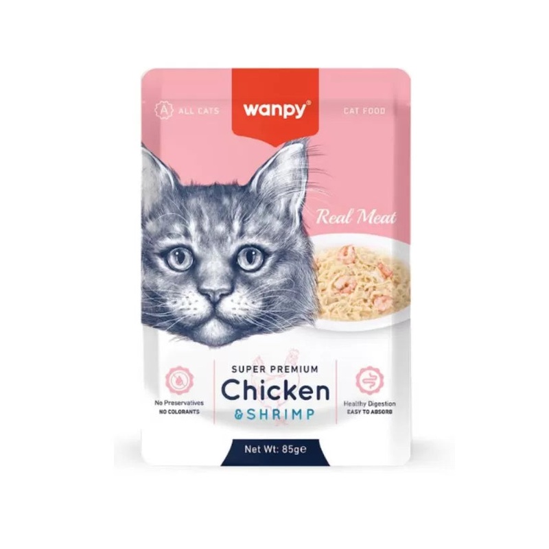 Wanpy Fellits In Jelly Chicken & Shrimp for Cat 85g | Wanpy In Lebanon