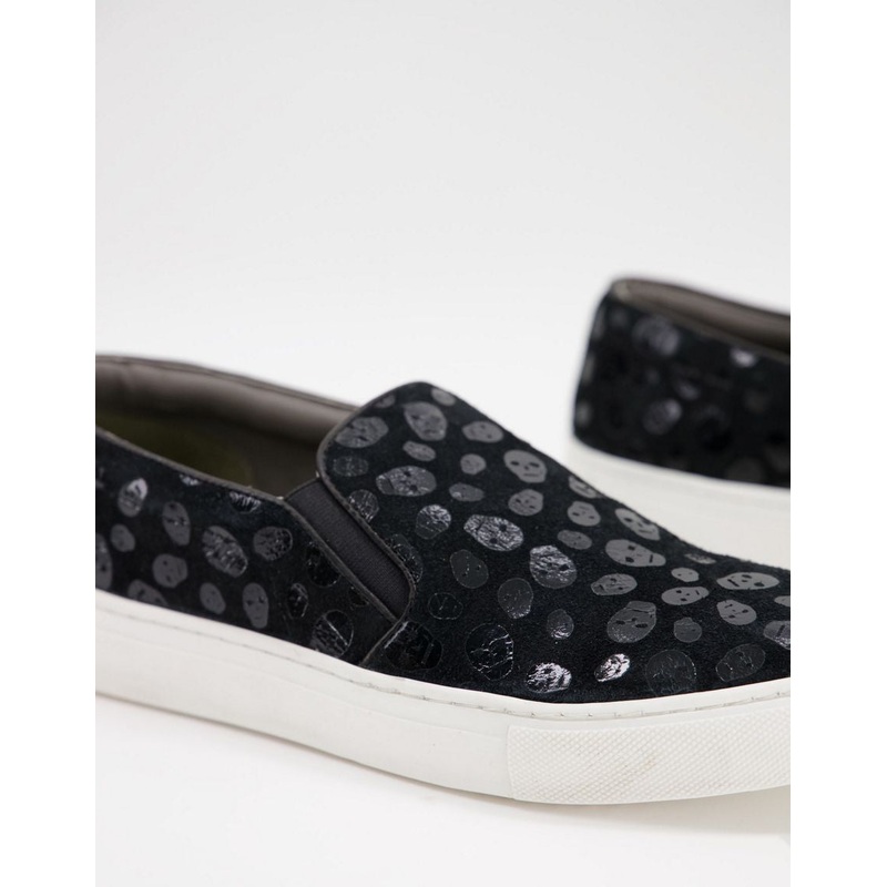 Bolongaro Trevor Women’s Black Synthetic Embossed Skull Slip On Sneakers |Bolongaro Trevor In Lebanon