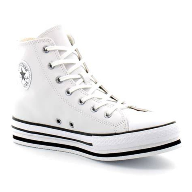Converse Junior’s White Leather Chuck Taylor All Star Eva Lift HI | Converse In Lebanon
