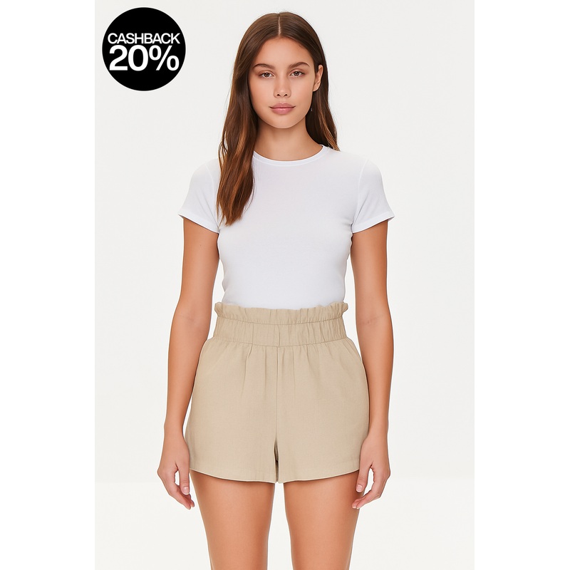 Forever 21 Women’s Beige Mid Rise Short |Forever 21 In Lebanon