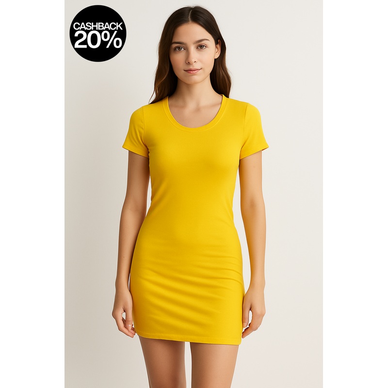 Forever 21 Women’s Yellow Scoop-Neck Dress |Forever 21 In Lebanon