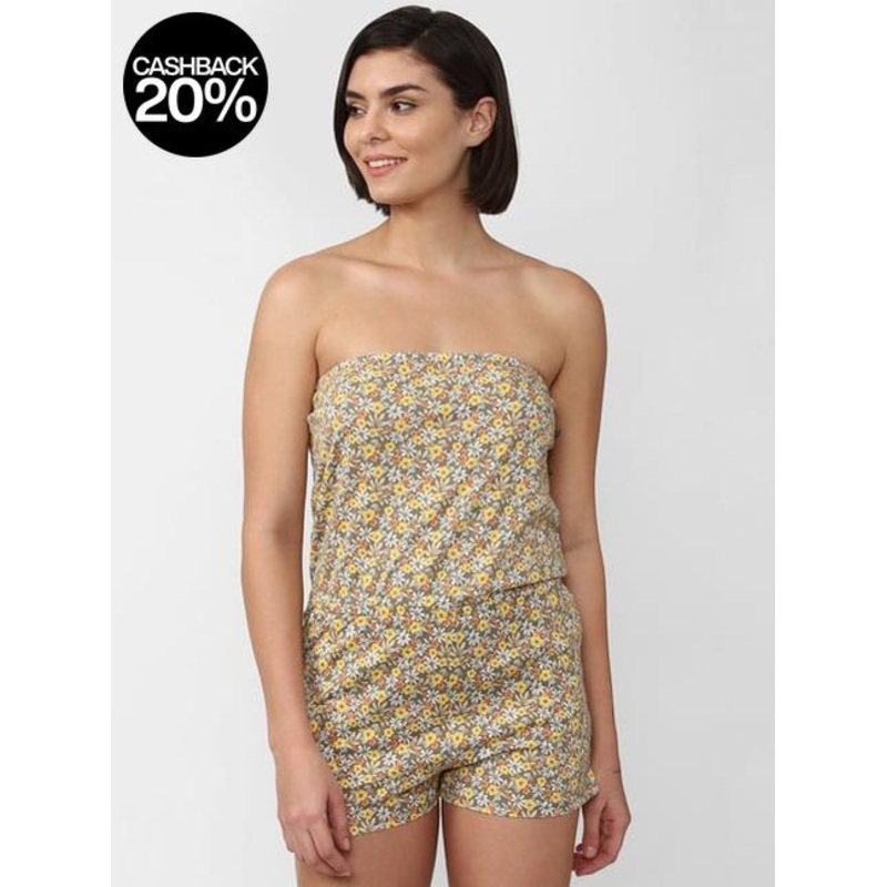 Forever 21 Women’s Floral Printed Strapless Romper |Forever 21 In Lebanon