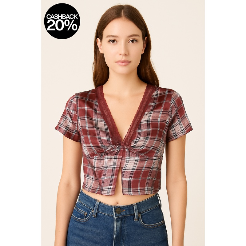 Forever 21 Women’s Maroon Multi  Blouses | Forever 21 In Lebanon