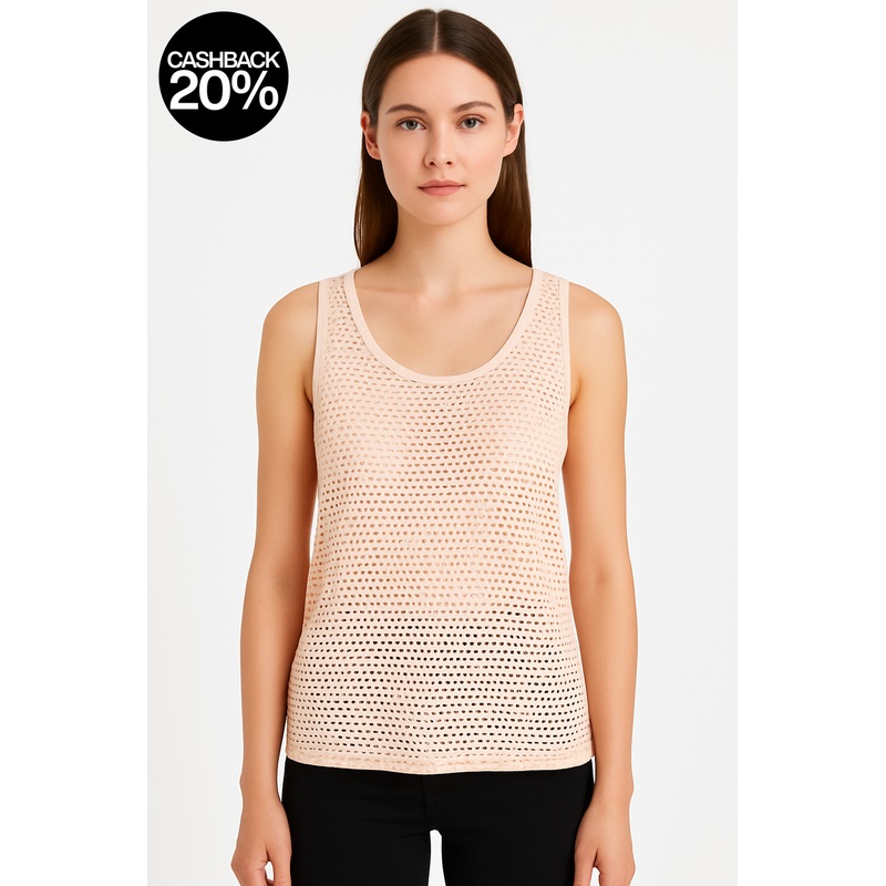 Forever 21 Women’s Pink Mesh knit Sleeveless Tank Top | Forever 21 In Lebanon