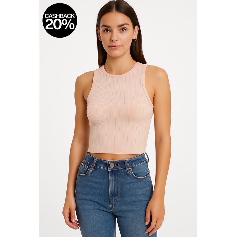 Forever 21 Women’s Seashell Pink Sleeveless Tank Top | Forever 21 In Lebanon