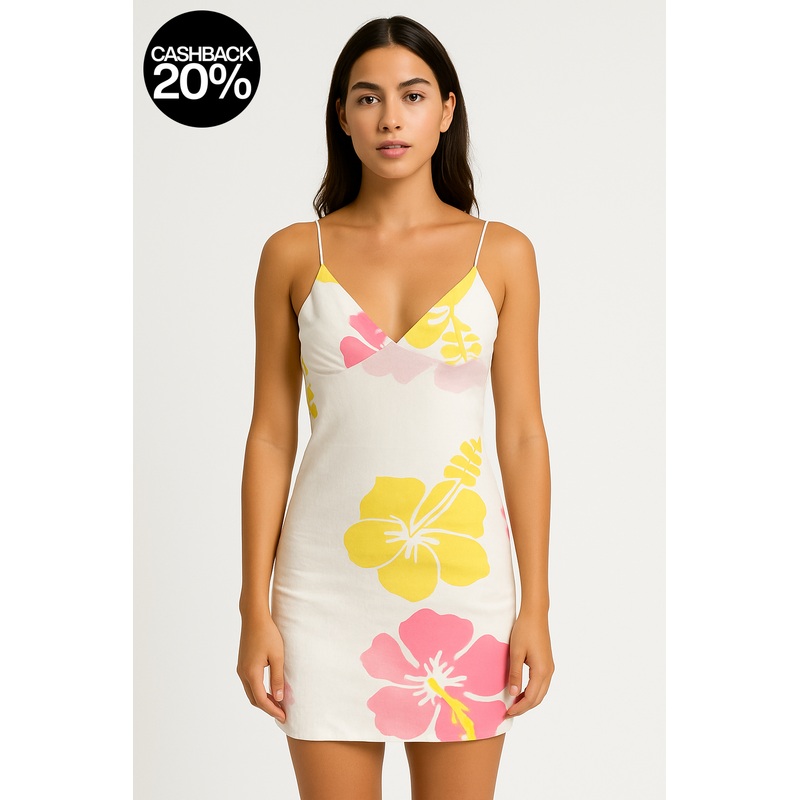 Forever 21 Women’s White-Multi Floral Printed Dress |Forever 21 In Lebanon