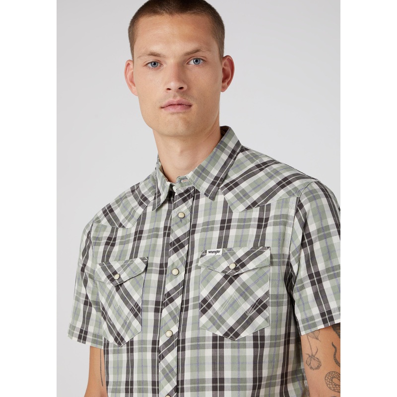 Wrangler Men’s Multicolor Short Sleeve Western Shirt | Wrangler In Lebanon
