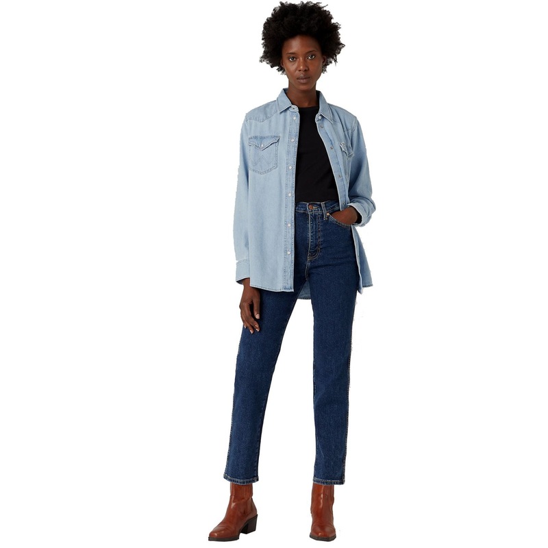Wrangler Wild West 603 Women’s Dark Blue High Rise Straight Jeans | Wrangler In Lebanon