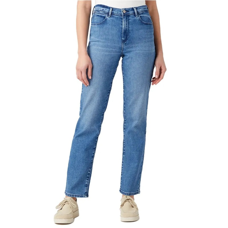 Wrangler Women’s Blue Straight Fit Jeans | Wrangler In Lebanon