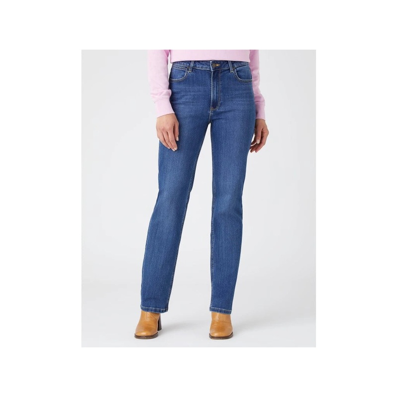Wrangler Women’s Blue Straight Stretch Jeans | Wrangler In Lebanon