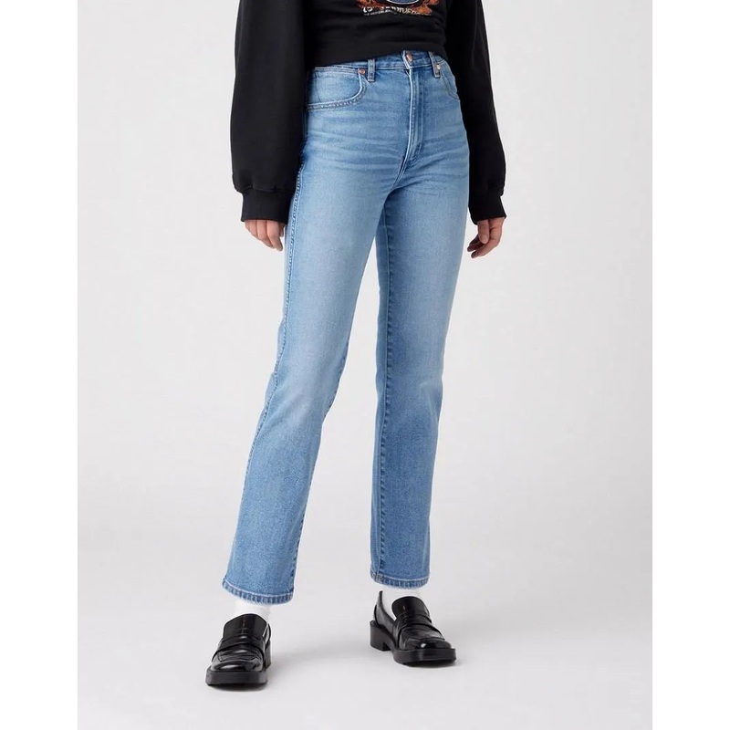 Wrangler Women’s Blue Wild West High Rise Straight Jeans | Wrangler In Lebanon