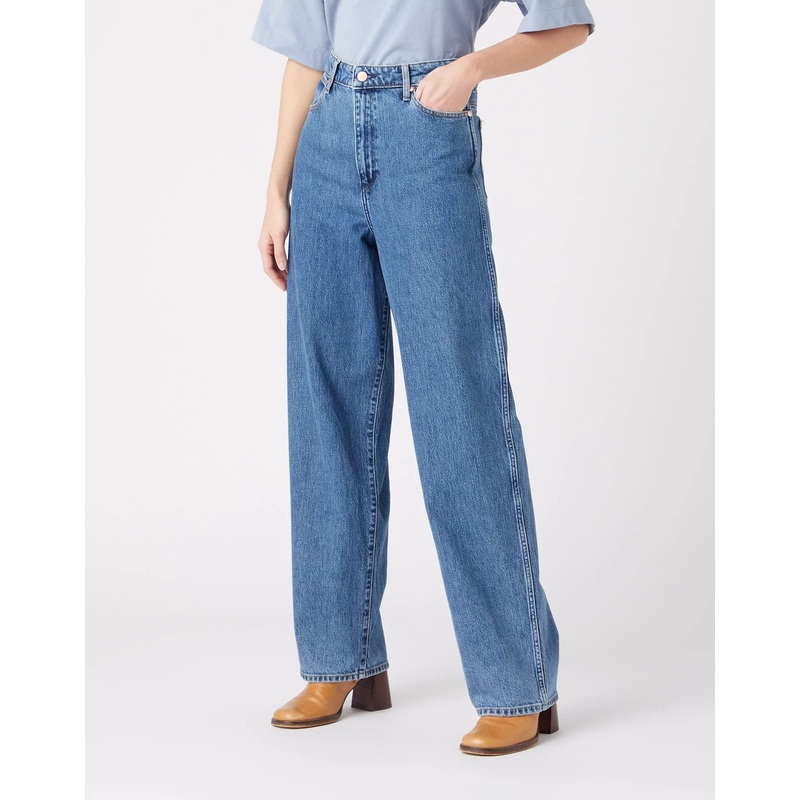 Wrangler Women’s Dark Blue High Rise Barrel Wild Leg Jeans | Wrangler In Lebanon