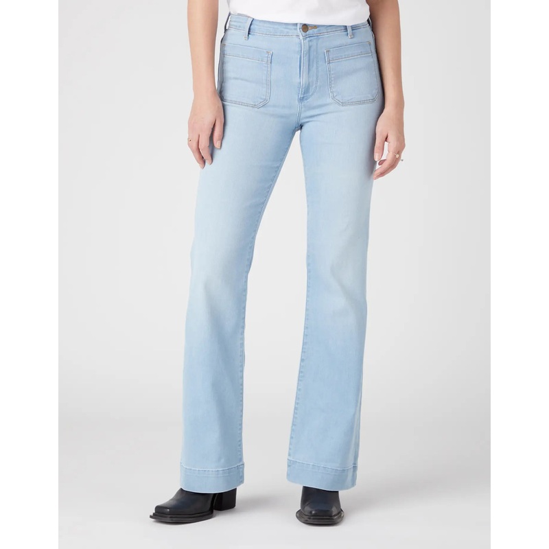 Wrangler Women’s Light Blue Flare Jeans | Wrangler In Lebanon