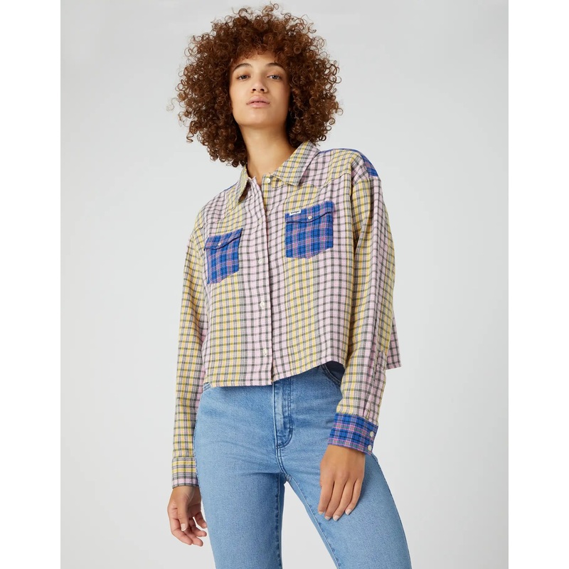 Wrangler Women’s Multicolor Checkered Button-Down Long Sleeve Shirt | Wrangler In Lebanon