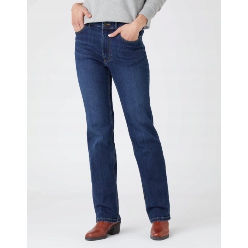 Wrangler Women’s Navy Straight Stretch Jeans | Wrangler In Lebanon