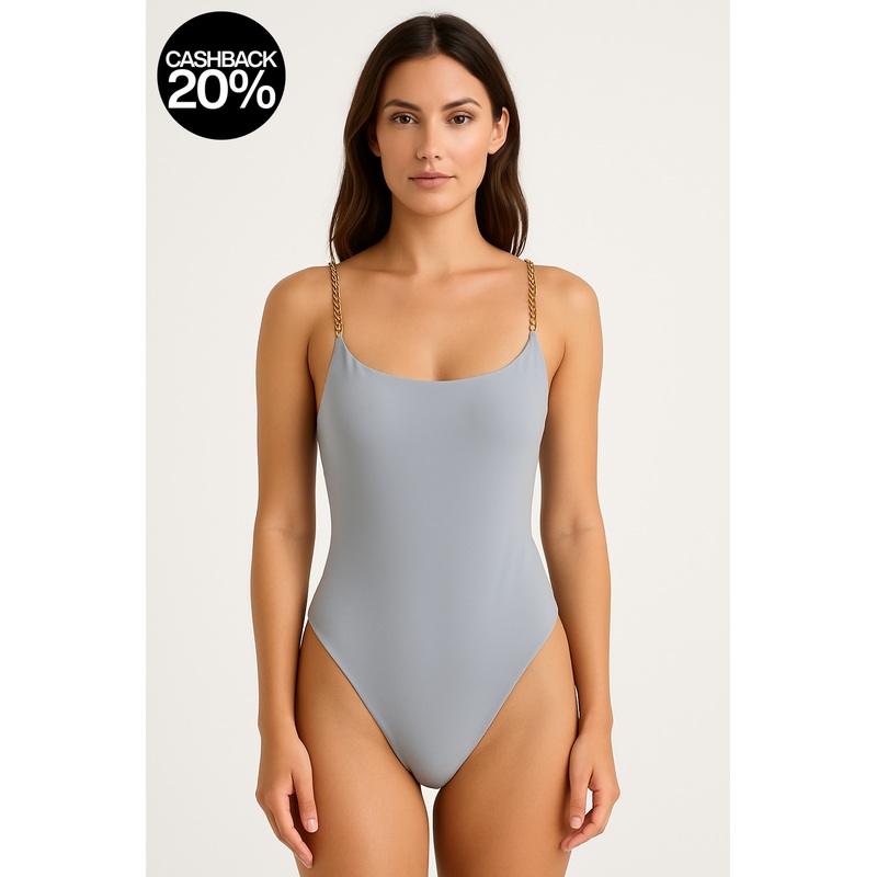 Forever 21 Women’s Light Blue Chain Sleeve Bodysuit | Forever 21 In Lebanon
