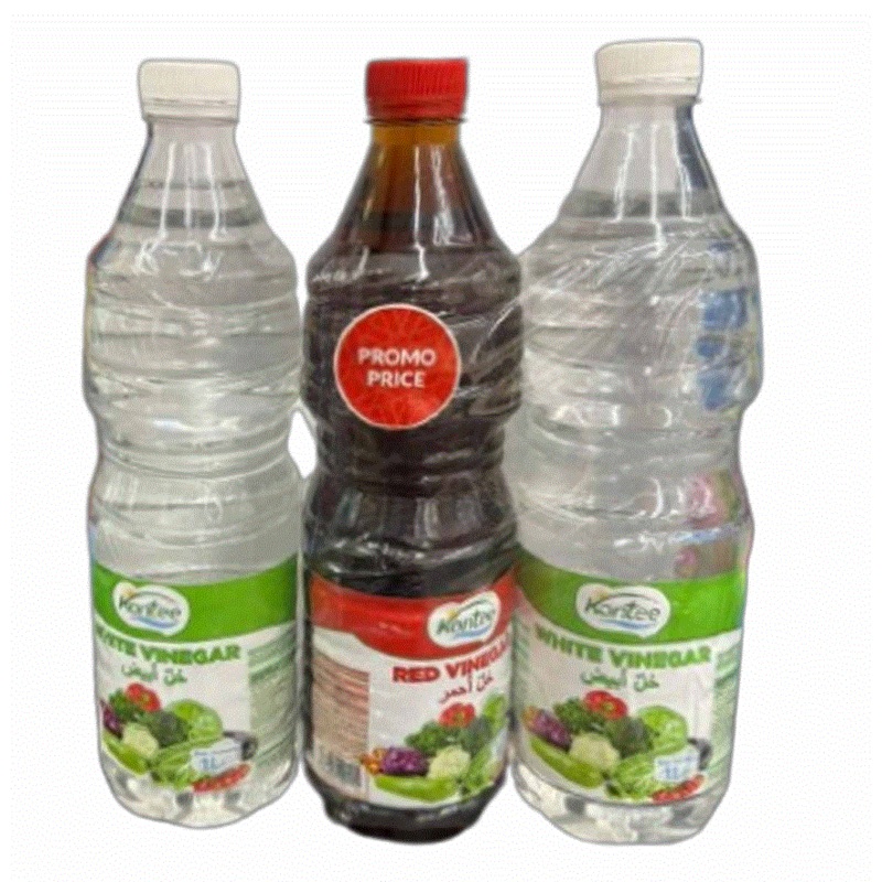 Kontee  White Vinegar 1L *2 + Red Vinegar 1L (Promo Price) | Kontee In Lebanon