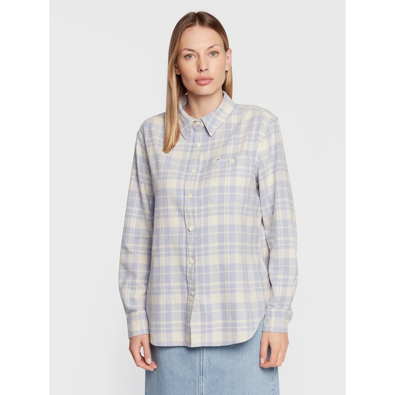 Lee Women’s Baby Blue & White All Purpose Checkered  Regular Fit Shirt | Lee In Lebanon