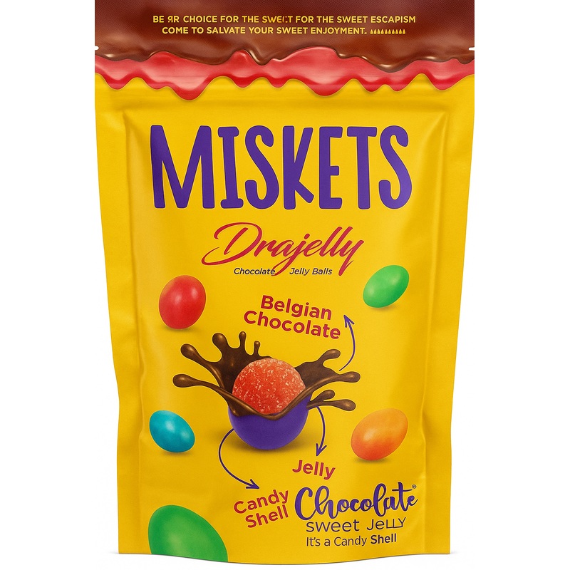 Miskets Milk Chocolate Coated Jelly 120g | Miskets In Lebanon