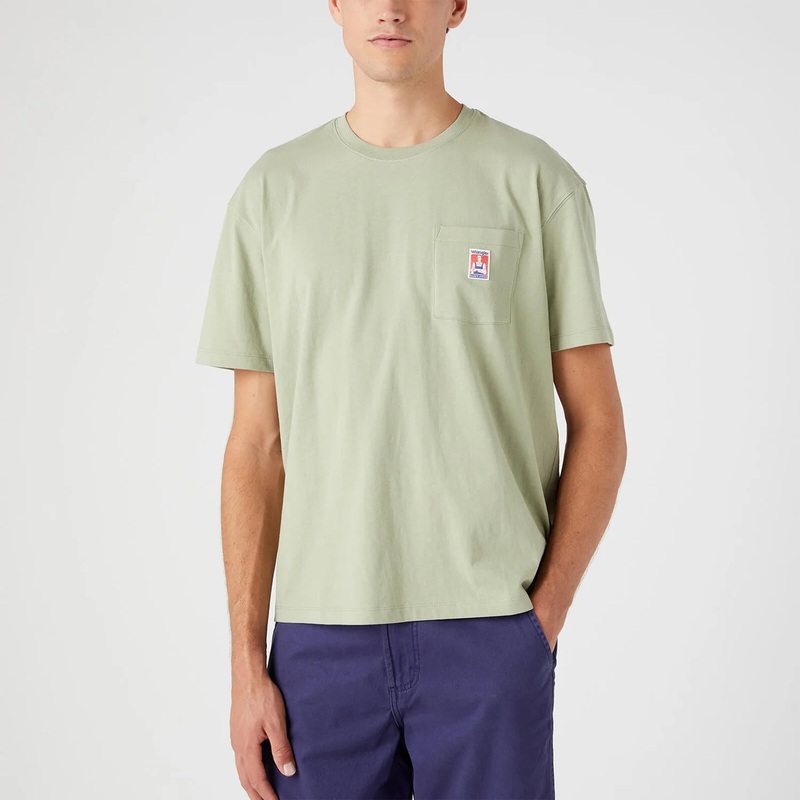 Wrangler Men’s Light Green Casey Jones Pocket T-Shirt | Wrangler In Lebanon