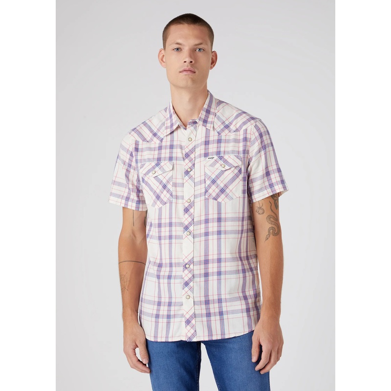 Wrangler Men’s Multicolor Checkered Short Sleeve Western Shirt | Wrangler In Lebanon