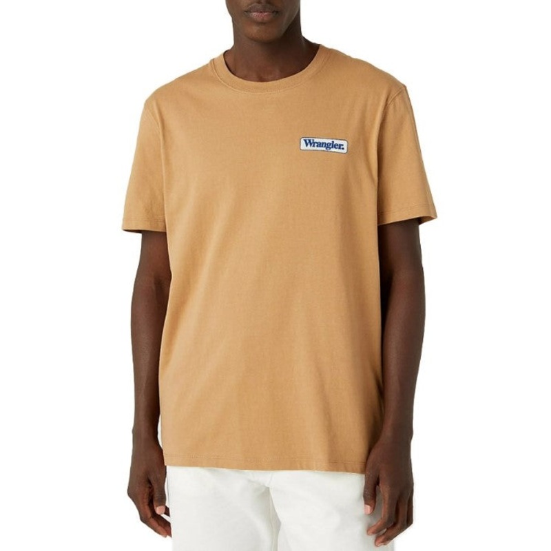 Wrangler Men’s Tan Crew Neck T-Shirt | Wrangler In Lebanon