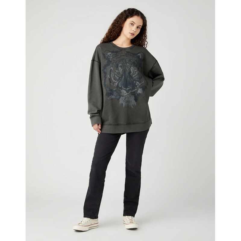 Wrangler Women’s Dark Green Retro Sweatshirt |Wrangler In Lebanon