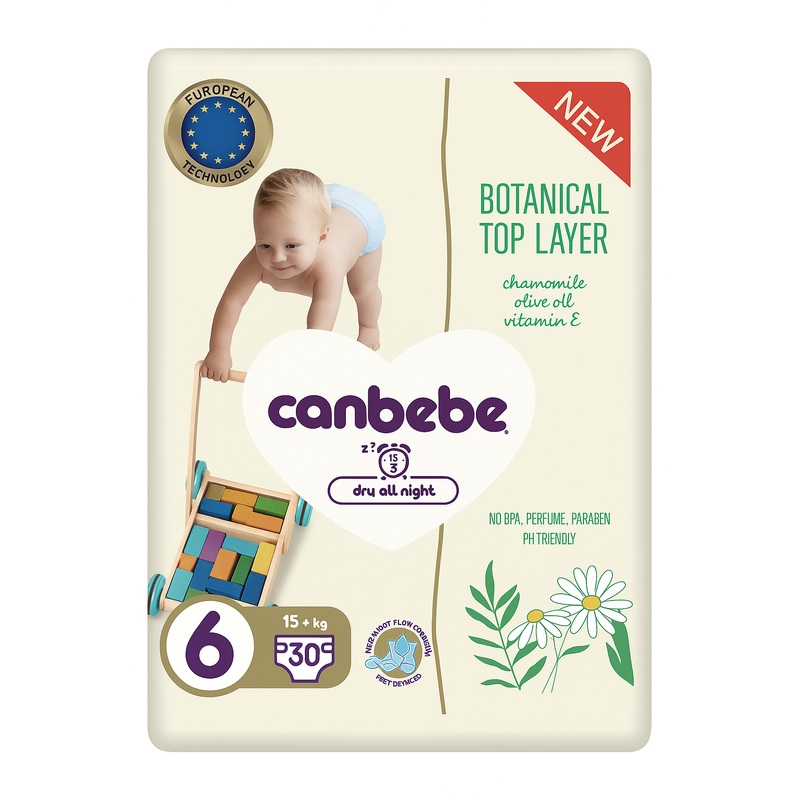 Canbebe Baby Diapers Stage 6 (15+kg) 30 Diapers | Canbebe In Lebanon