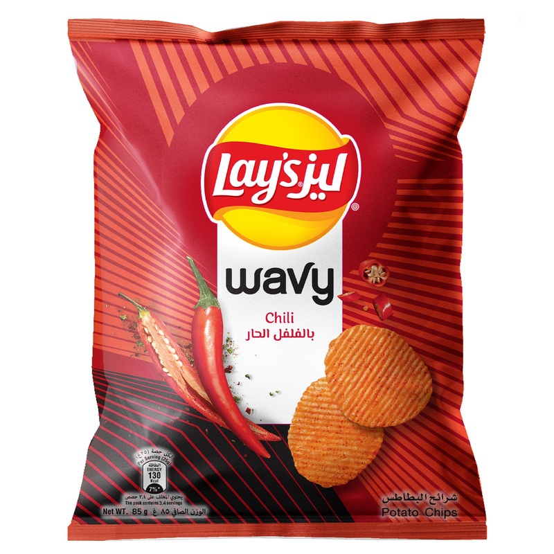 Lay’s Wavy Chili Potato Chips 85g | Lay’s In Lebanon