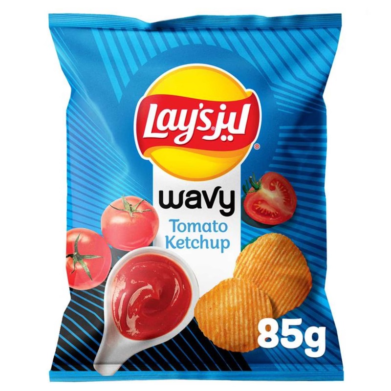 Lay’s Wavy Tomato Ketchup Potato Chips 85g | Lay’s In Lebanon