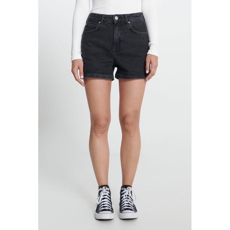 Lee Women’s Black Straight Fit High Waist Danim Shorts | Lee In Lebanon