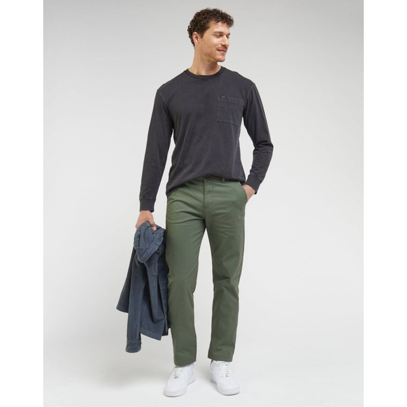 Leesures By Lee Men’s Khaki Green Regular Chino Pants | Lee In Lebanon