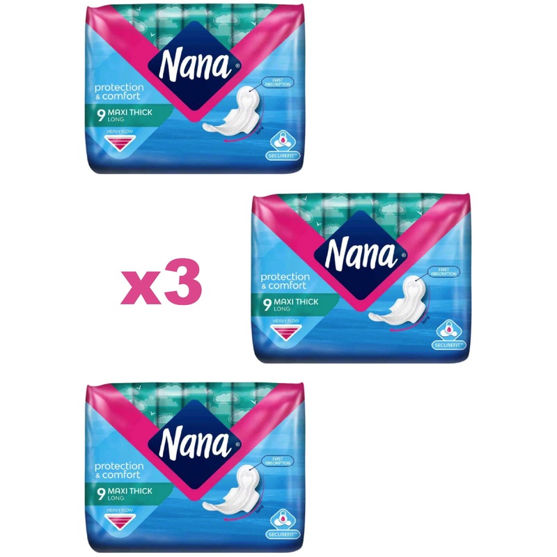 Nana 9s Protection & Comfort Maxi Thick Long 2+1 Free | Nana In Lebanon