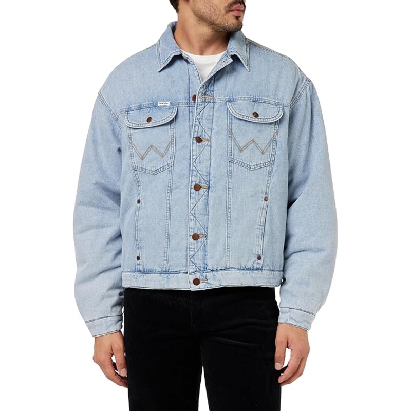 Wrangler Men’s Blue Denim Puffer Jacket | Wrangler In Lebanon