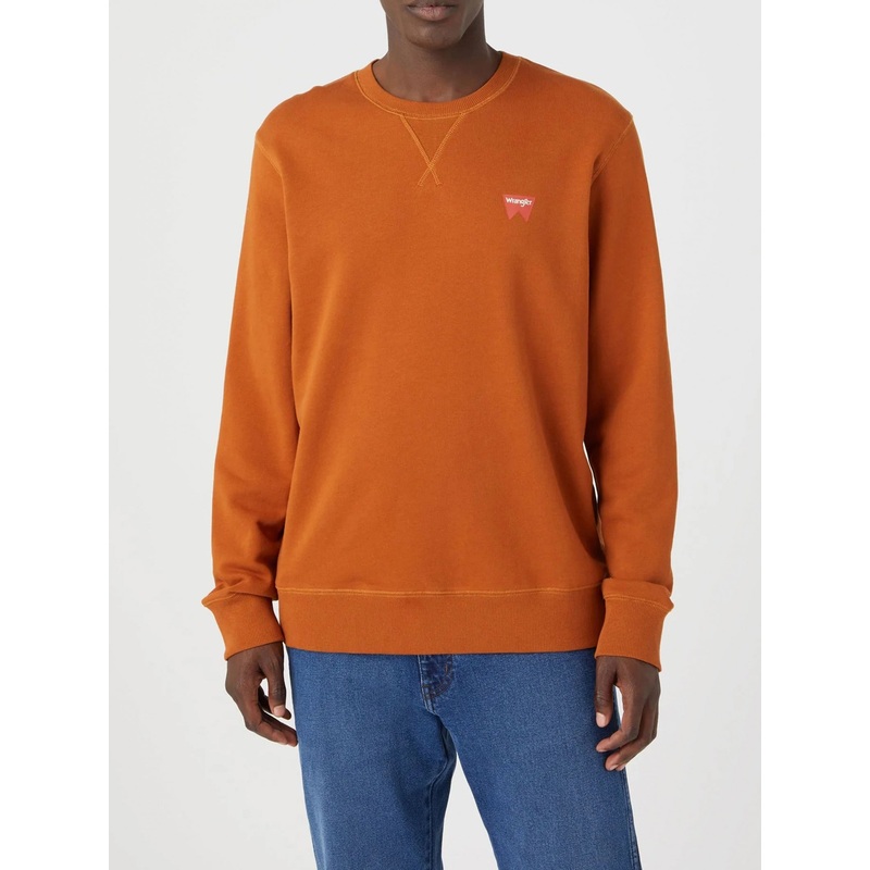 Wrangler Men’s Nutmeg Brown S-Sign Off Sweatshirt |Wrangler In Lebanon