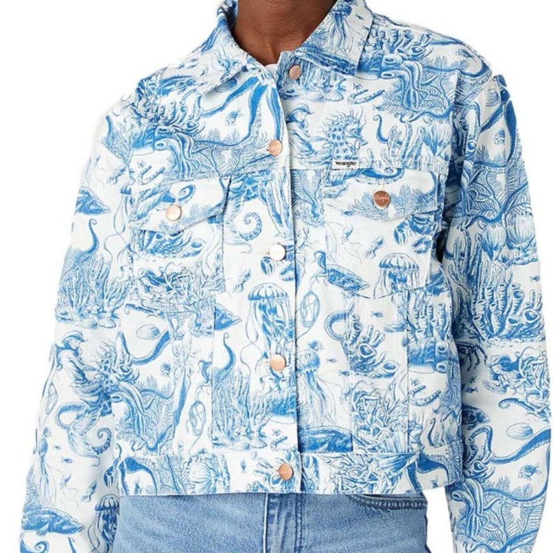 Wrangler Women’s Multicolor Printed Heritage Cut Off Jacket | Wrangler In Lebanon