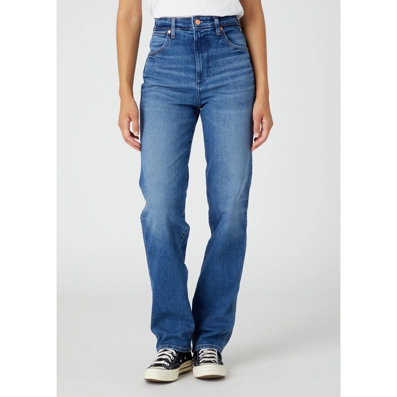 Wrangler Women’s Smoke Sea Mom Straight Jeans |Wrangler In Lebanon
