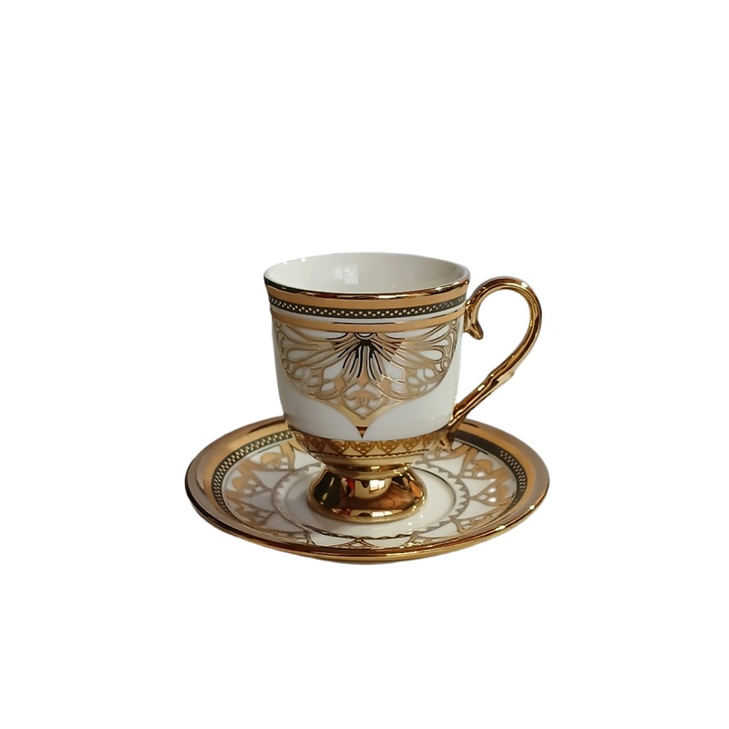 Al Sultan Ceramic Coffee Cups 6pcs + Saucers 6pcs HD26-360 | Al Sultan In Lebanon