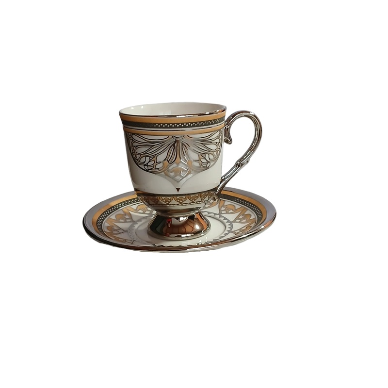 Al Sultan Ceramic Coffee Cups 6pcs + Saucers 6pcs HD26-360A | Al Sultan In Lebanon
