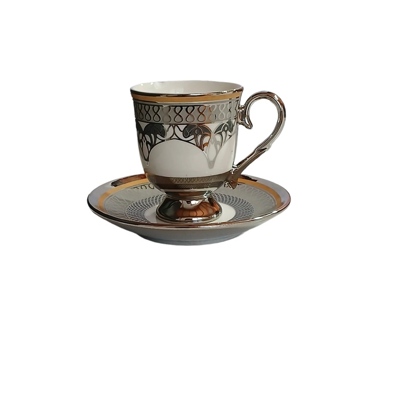 Al Sultan Ceramic Coffee Cups 6pcs + Saucers 6pcs HD28-377A | Al Sultan In Lebanon