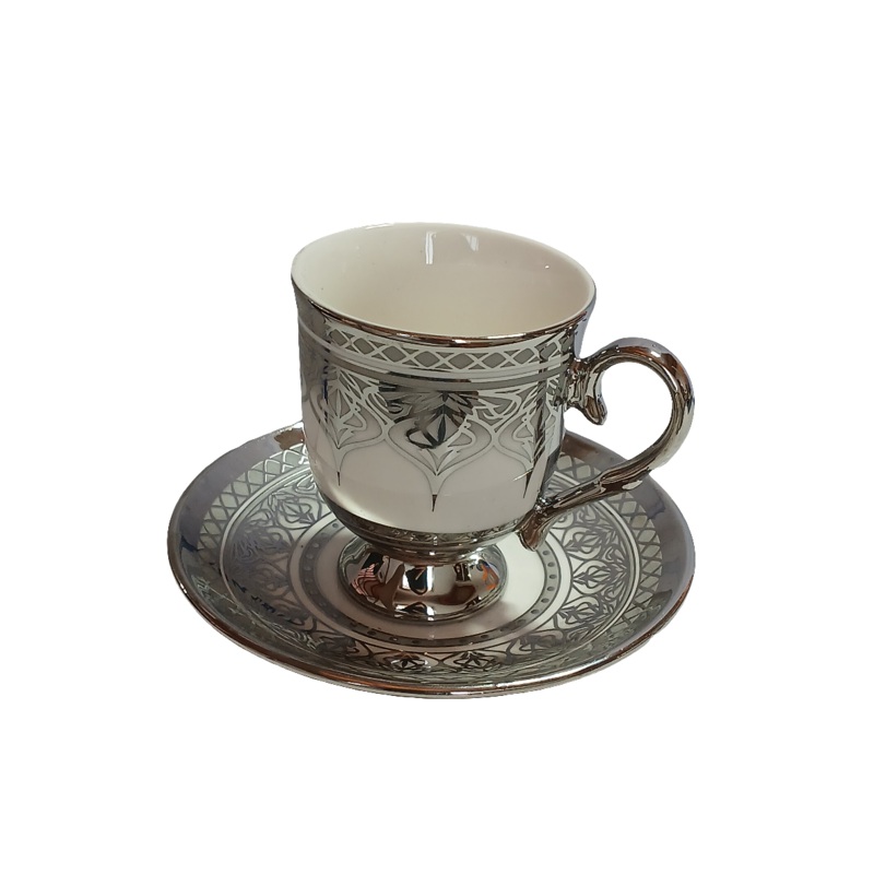 Al Sultan Ceramic Coffee Cups 6pcs + Saucers 6pcs HD28-380A | Al Sultan In Lebanon
