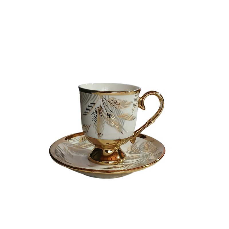 Al Sultan Ceramic Coffee Cups 6pcs + Saucers 6pcs HD28-383 | Al Sultan In Lebanon