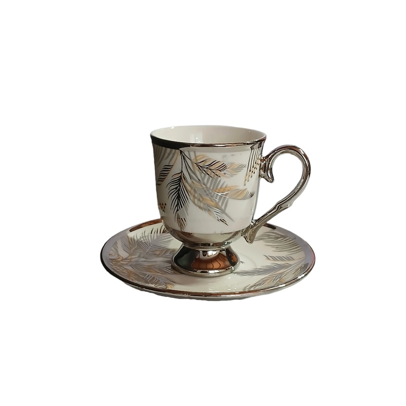 Al Sultan Ceramic Coffee Cups 6pcs + Saucers 6pcs HD28-383A | Al Sultan In Lebanon