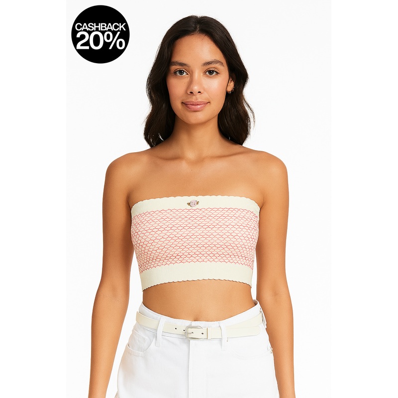 Forever 21 Women’s Ivory Pink Seamless Bandeau | Forever 21 In Lebanon