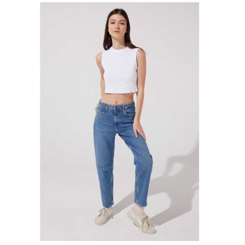 Lee Women’s Blue Mid Wash Carol Regular Straight Jeans | Lee In Lebanon