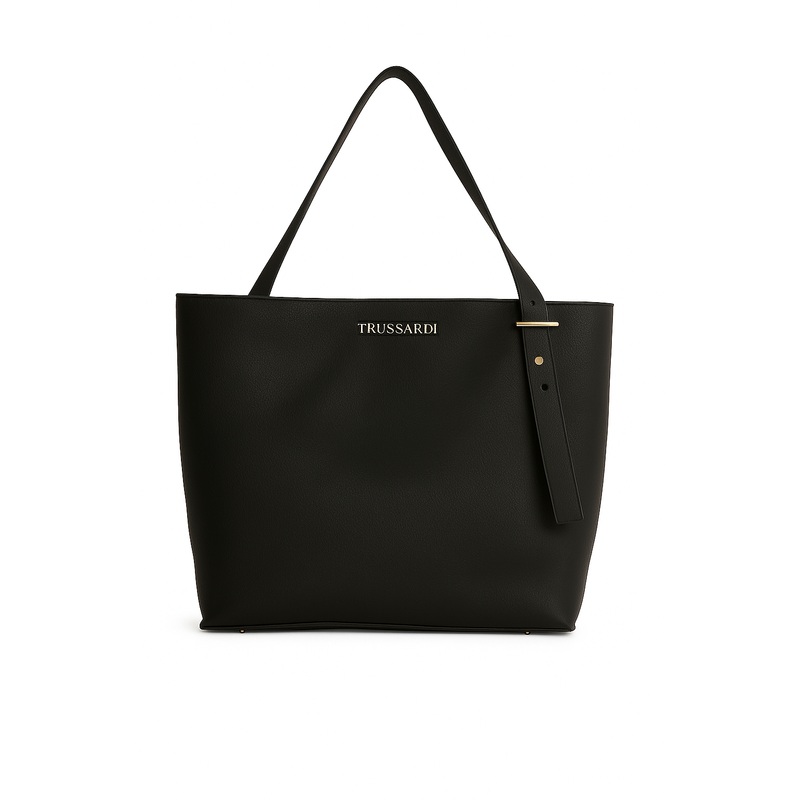 Trussardi Women’s Black Leather Lisbon Hobo Grain Shoulder Bag |Trussardi In Lebanon