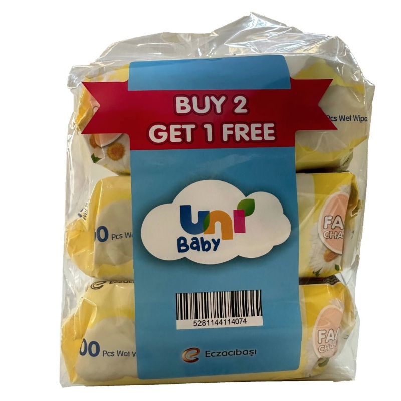Uni Baby Wipes Camomile 100 Sheet Buy 2 Get 1 Free| Uni Baby In Lebanon