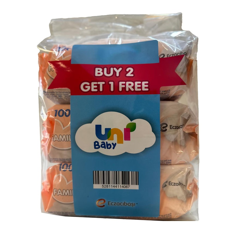 Uni Baby Wipes Family 100 Sheet Buy 2 Get 1 Free | Uni Baby In Lebanon