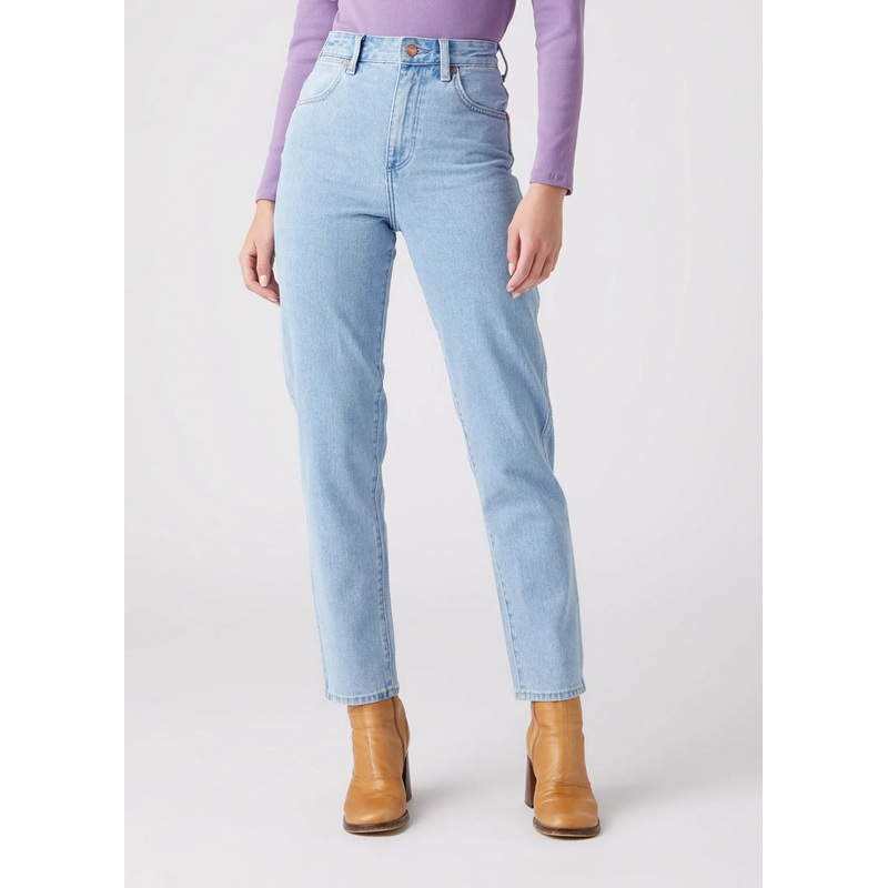 Wrangler Women’s Light Blue Hold Me Mom Jeans |Wrangler In Lebanon