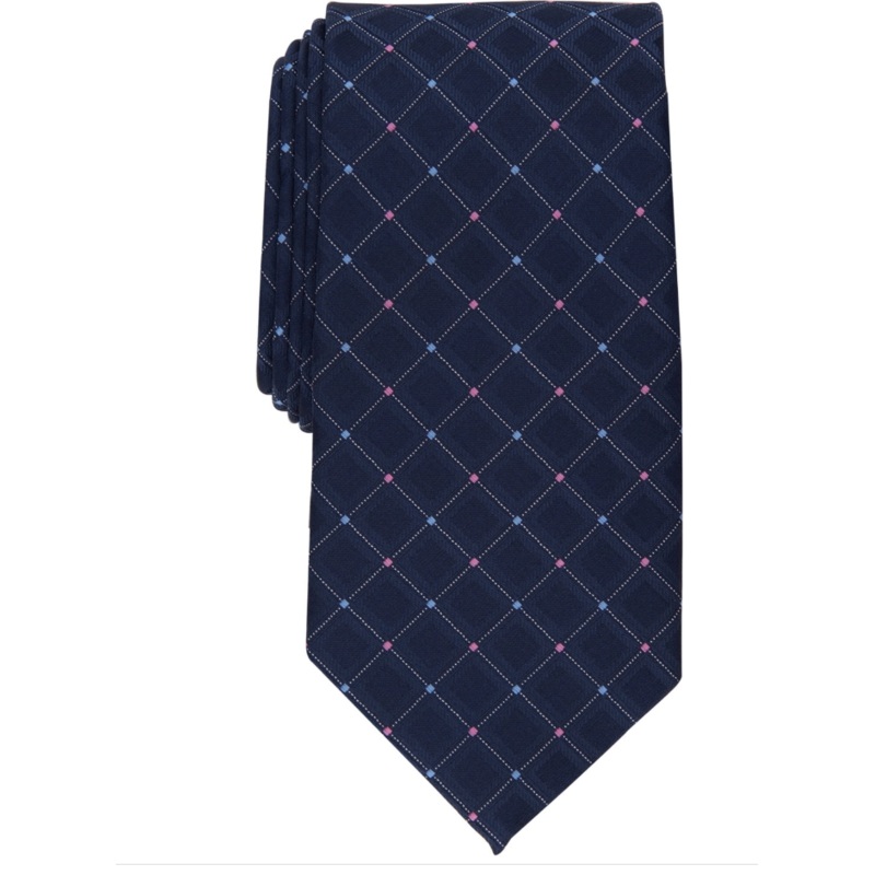 Club Room Men’s Navy Blue Amboy Grid Tie ABL271